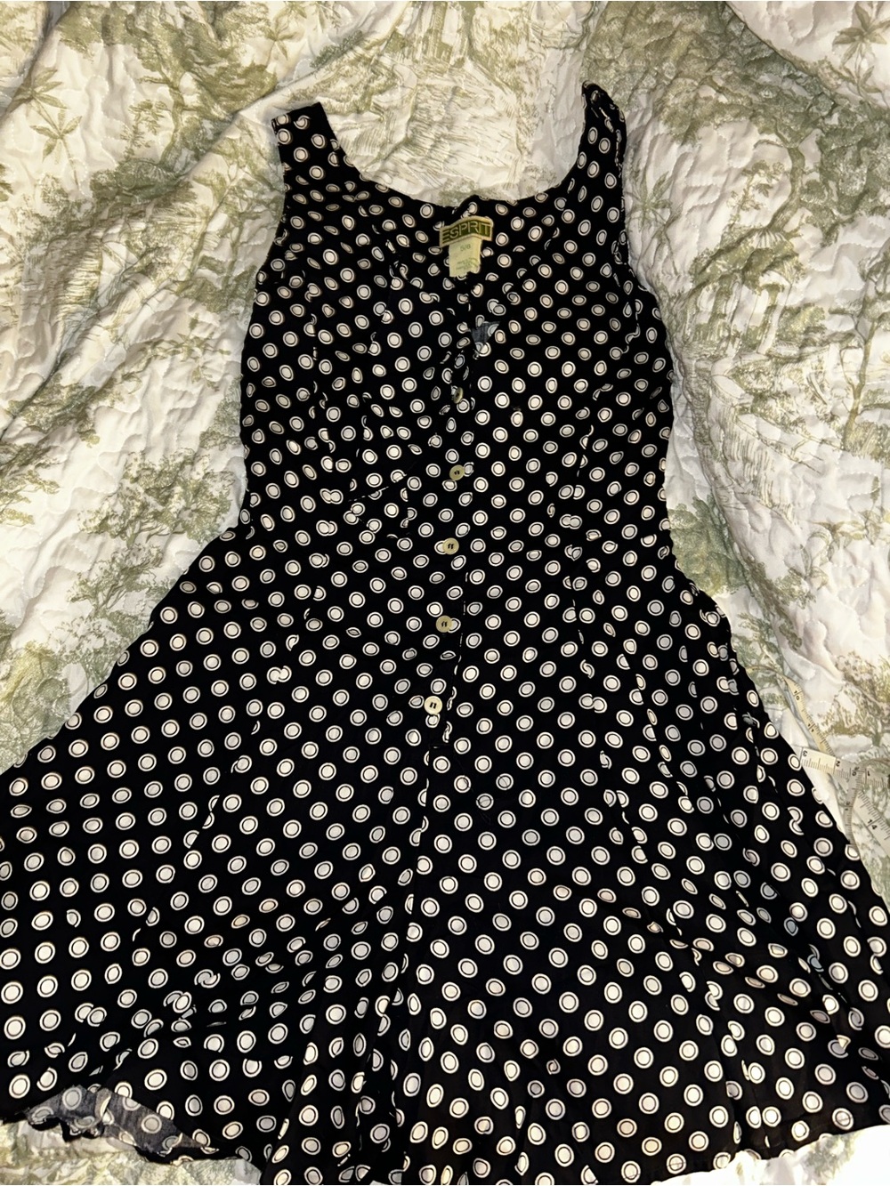 Vintage Espirit Button Front Romper Dress
